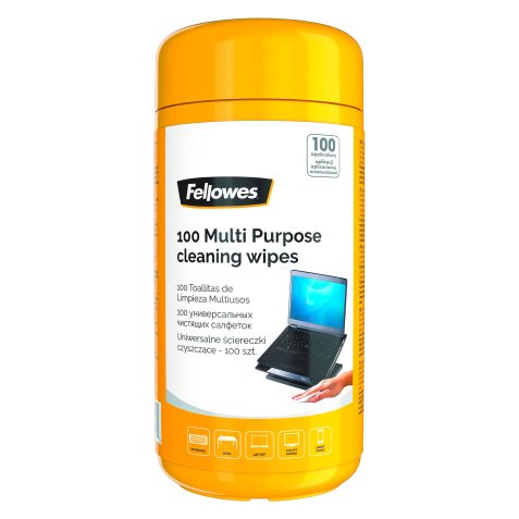 Tubo salviette multiuso Fellowes 100 unità
