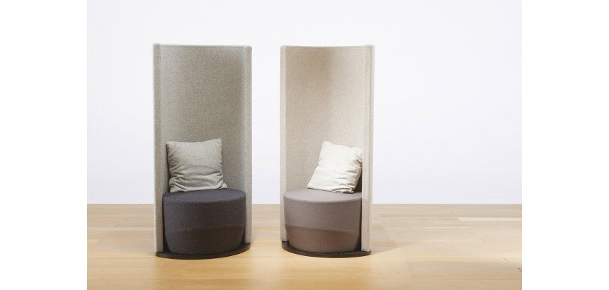 Poltrona fono-isolante italiansedioliti Acapulco Tessuto grigio