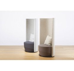 Poltrona fono-isolante italiansedioliti Acapulco Tessuto crema