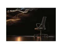 Sedia direzionale Cicero in rete nera