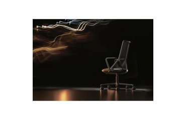 Sedia direzionale Cicero in rete nera