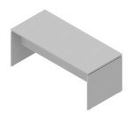 Miami desk panel legs depth 80 x height 75.5 cm