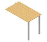 Miami extension p 60 x h 75.5 cm metal aluminum leg