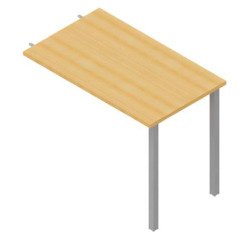 Miami extension p 60 x h 75.5 cm metal aluminum leg