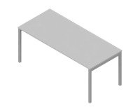 Scrivania l 180 x p 80 x h 75,5 cm Miami gamba a ponte colore grigio