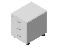 Cassettiera 3 cassetti Miami l 42 x p 56 x h 58 in cm montata