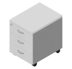 Cassettiera 3 cassetti Miami l 42 x p 56 x h 58 in cm montata