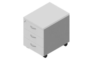 Cassettiera 3 cassetti Miami l 42 x p 56 x h 58 in cm montata