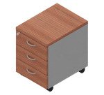 Cassettiera 3 cassetti Miami l 42 x p 56 x h 58 in cm montata