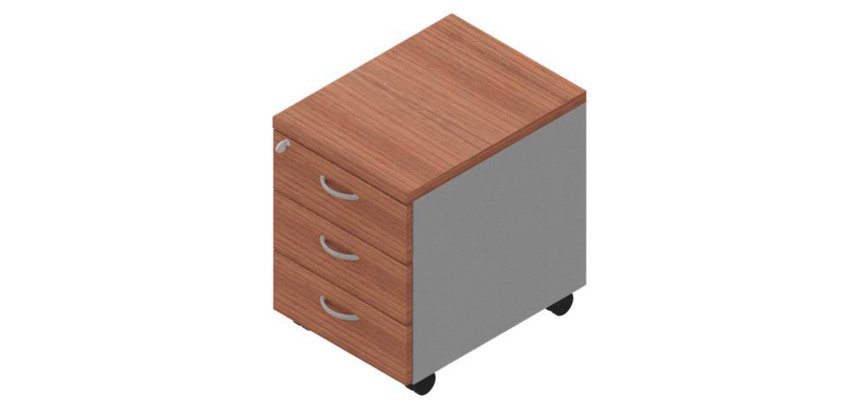 Cassettiera 3 cassetti Miami l 42 x p 56 x h 58 in cm montata