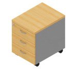 Cassettiera 3 cassetti Miami l 42 x p 56 x h 58 in cm montata