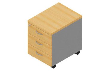 Cassettiera 3 cassetti Miami l 42 x p 56 x h 58 in cm montata