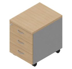 Cassettiera 3 cassetti Miami l 42 x p 56 x h 58 in cm montata