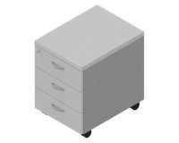 Cassettiera 3 cassetti Miami l 42 x p 56 x h 58 in cm montata