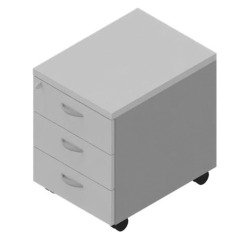 Cassettiera 3 cassetti Miami l 42 x p 56 x h 58 in cm montata