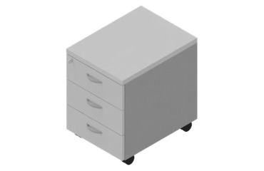 Cassettiera 3 cassetti Miami l 42 x p 56 x h 58 in cm montata