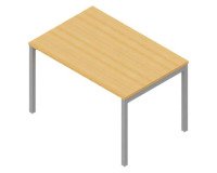 Scrivania l 120 x p 80 x h 75,5 cm Miami gamba a ponte colore faggio