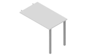 Allungo Miami p 60 x h 75,5 cm gamba metallo alluminio