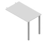 Miami extension p 60 x h 75.5 cm metal aluminum leg