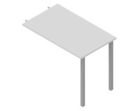 Allungo Miami p 60 x h 75,5 cm gamba metallo alluminio