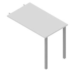 Allungo Miami p 60 x h 75,5 cm gamba metallo alluminio