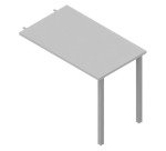 Miami extension p 60 x h 75.5 cm metal aluminum leg