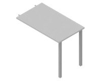 Miami extension p 60 x h 75.5 cm metal aluminum leg