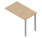 Miami extension p 60 x h 75.5 cm metal aluminum leg