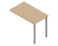 Miami extension p 60 x h 75.5 cm metal aluminum leg