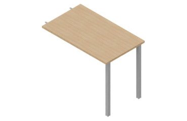 Miami extension p 60 x h 75.5 cm metal aluminum leg