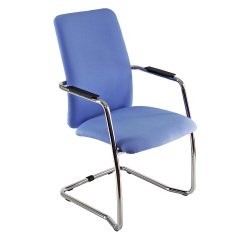 Sedia su slitta UNISIT Lithium LTLTA/IB Ignifugo Fibra modacrilica blu