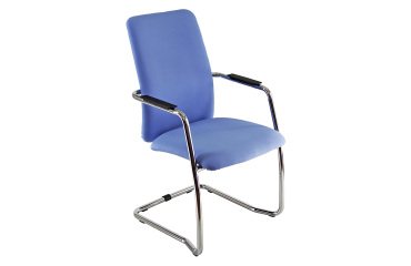 Sedia su slitta UNISIT Lithium LTLTA/IB Ignifugo Fibra modacrilica blu