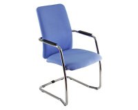 Sedia su slitta UNISIT Lithium LTLTA/PB Vera pelle blu