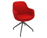 Sedia UNISIT Sparta modello SPAN/TR Target rosso, 4 gambe nylon