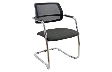 Sedia su slitta UNISIT Lithium LTLTN/ET Eco Poliestere antracite schienale in rete