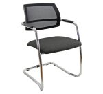 Sedia su slitta UNISIT Lithium LTLTN/ET Eco Poliestere antracite schienale in rete