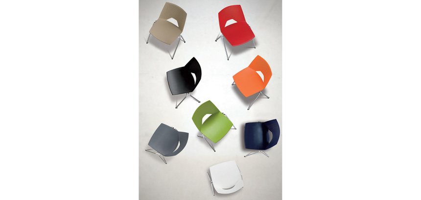 Sedia a 4 gambe UNISIT Strike SKB arancione