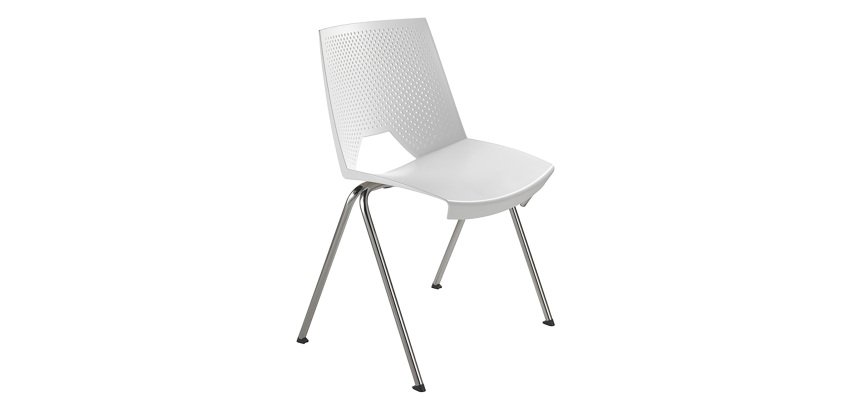 Sedia a 4 gambe UNISIT Strike SKB bianco