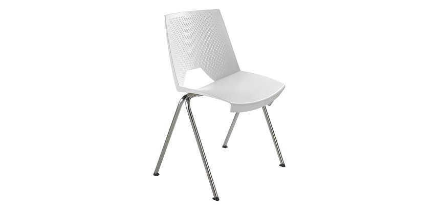 Sedia a 4 gambe UNISIT Strike SKB bianco