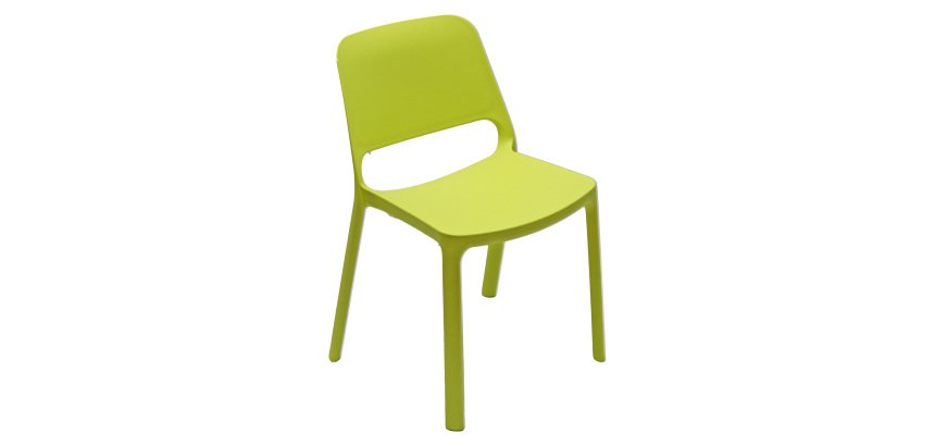 Sedia a 4 gambe UNISIT NKS giallo acido