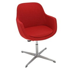 Sedia UNISIT Sparta modello SPAG/KR Ecopelle rosso, girevole elevazione a gas
