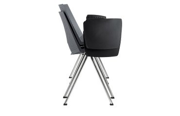 Sedia a 4 gambe con tavoletta UNISIT Strike SKT grigio