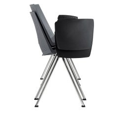 Sedia a 4 gambe con tavoletta UNISIT Strike SKT grigio