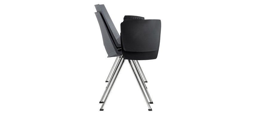 Sedia a 4 gambe con tavoletta UNISIT Strike SKT grigio