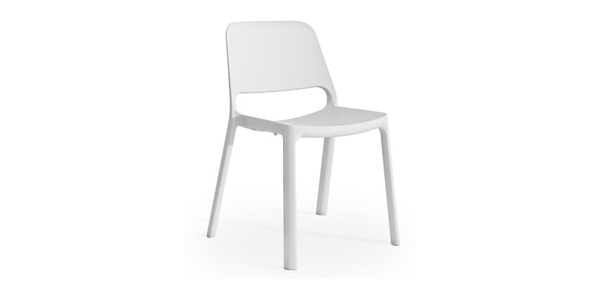 Sedia a 4 gambe UNISIT NKS bianco ghiaccio