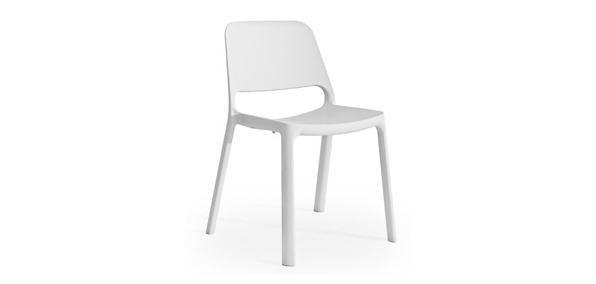 Sedia a 4 gambe UNISIT NKS bianco ghiaccio