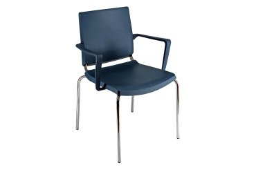 Sedia comunità a 4 gambe UNISIT Atenea ATBR/AZ azzurro