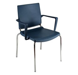 Sedia comunità a 4 gambe UNISIT Atenea ATBR/AZ azzurro