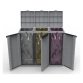 Armadietto per la raccolta differenziata dei rifiuti Terry Store-Age Ecoline 3 grigio 110 lt 102 x 39 x 88,7 cm