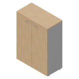 Armadio medio Quadrifoglio Ante legno Rovere 900 x 450 x 1.230 mm